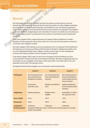 Prüfungstraining DaF B2/C1 TestDaF