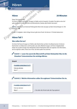Prüfungstraining DaF A2 telc Deutsch A2