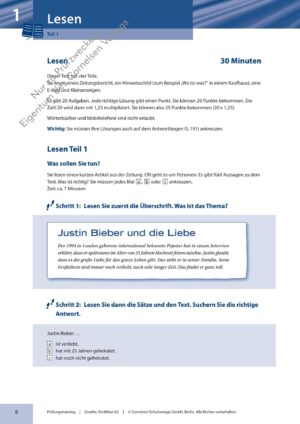 Prüfungstraining DaF A2 Goethe-Zertifikat A2
