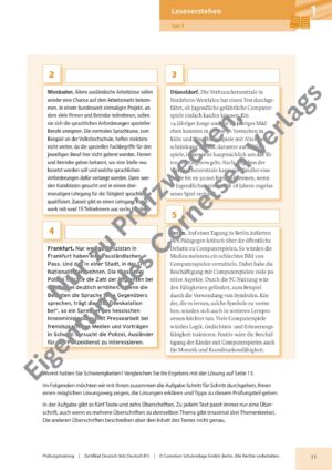 Prüfungstraining DaF B1 Zertifikat Deutsch/telc Deutsch B1