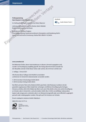 Prüfungstraining DaF A2 telc Deutsch A2