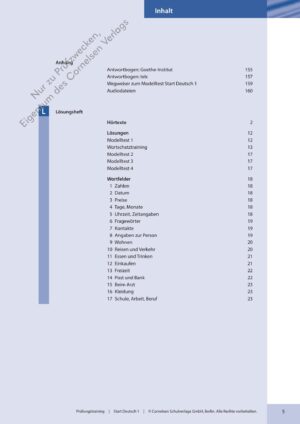 Prüfungstraining DaF A1 Start Deutsch 1