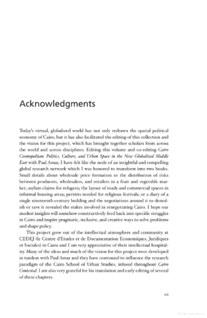 Cairo Contested (Governance, Urban Space, and Global Modernity)